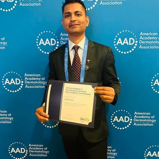 Dr. Sunil Jaiswal, a consultant dermatologist from Chitwan Medical College has been awarded American