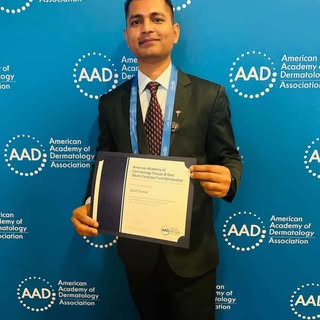 Dr. Sunil Jaiswal, a consultant dermatologist from Chitwan Medical College has been awarded American
