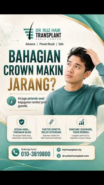 “Kenapa crown aku makin nampak?” 👀
Kalau soalan ini pernah bermain dalam fikiran anda ketika tengok