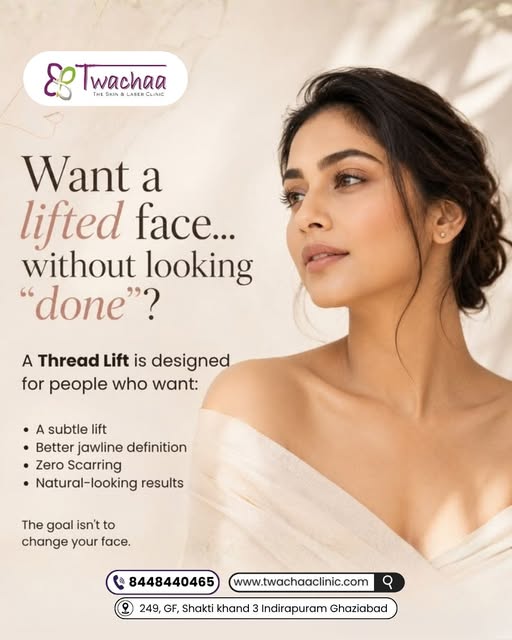 Want a lifted look without looking “done”? ✨

A thread lift is a minimally invasive aesthetic proced
