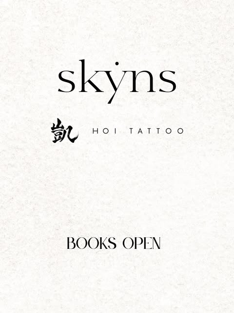 🍂FALL ‘26 — BOOKS OPEN. 
September October appointments are live 

A new season at HOI TATTOO × SKY