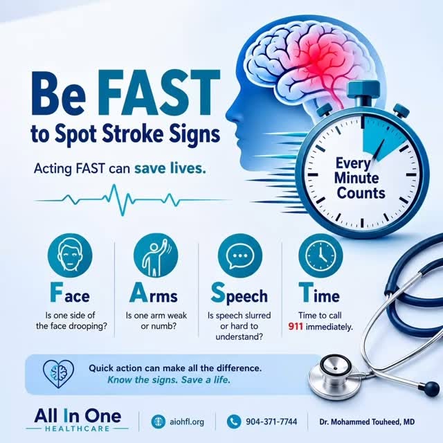 ⚠️ Know the signs of a stroke — BE FAST could save a life.
🅱️ Balance — sudden loss of balance or c