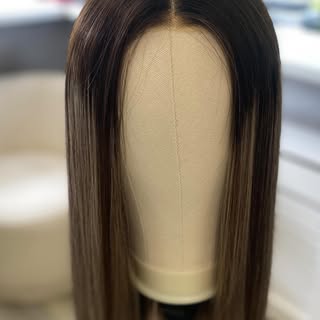 Just giving this bespoke wig a few final touches before it goes to my client. I always like to pluck