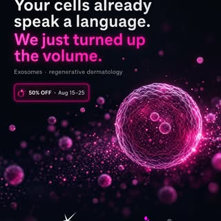 Exosomes carry repair instructions between cells. In-clinic, we deliver them concentrated — telling 