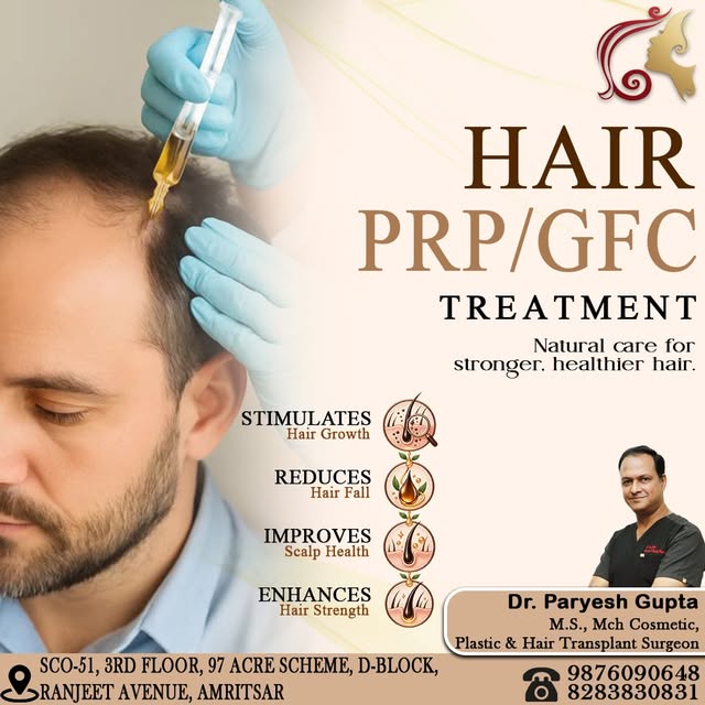 ✨ PRP + GFC: Advanced Care for Hair Fall ✨

Experiencing hair fall, thinning, or reduced hair densit