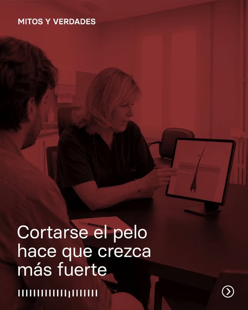 Cortar el cabello no modifica el folículo ni hace que el nuevo cabello crezca más rápido o más grues