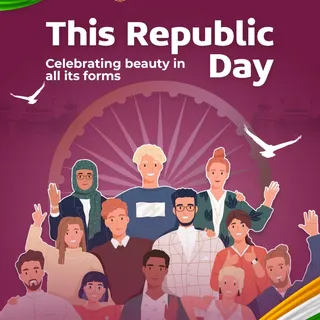This Republic Day, let’s celebrate beauty in every shade, shape, and smile!✨ 
Because true beauty li