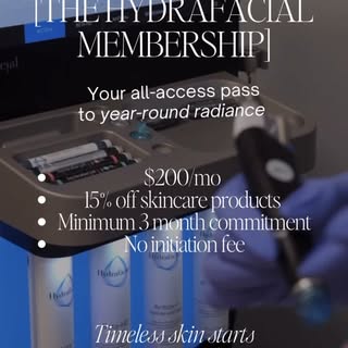 🔹 Consistency is the secret to truly great skin - and our Hydrafacial Membership makes it effortles
