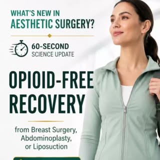 Opioid-free recovery after aesthetic surgery is becoming an important conversation in modern plastic