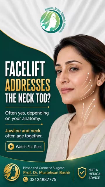 Does a facelift improve the neck too?

In many patients, facial ageing and neck ageing occur togethe