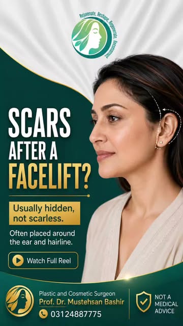 Facelift scars are real, but where they are placed makes a major difference.

Modern facelift incisi