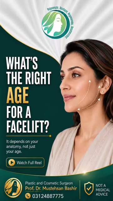 What is the right age for a facelift? There is no single number that applies to everyone.
Facelift s