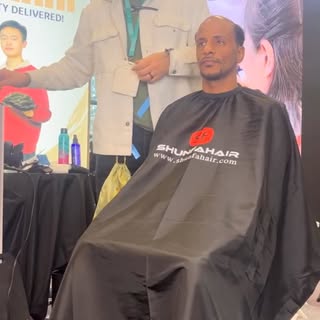 Check me out at @ibs_shows NYC doing a new hair unit with @mywig_hairsystem such an amazing experien
