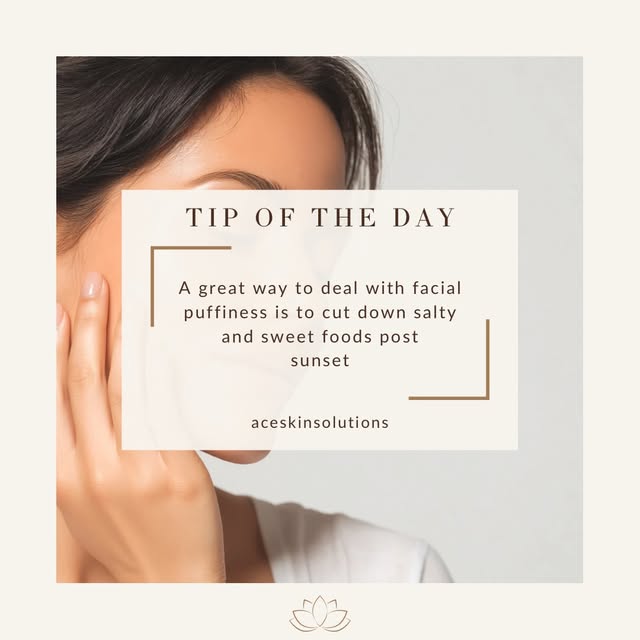 #tuesdaytips #aceskinsolutions #puffy #puffiness #bloating