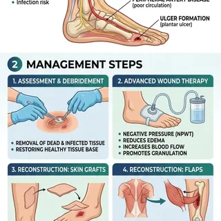 🦶 Diabetic Foot: Early Care Can Save Your Foot

Diabetes can damage nerves and reduce blood circula