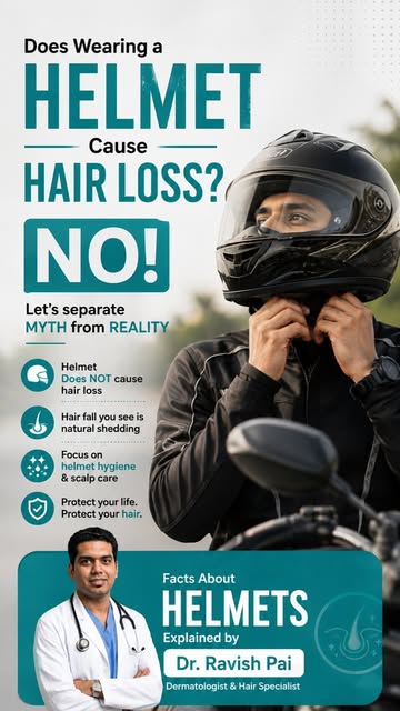 🏍️ Does wearing a helmet cause hair loss? No!

This is one of the most common myths among bike ride