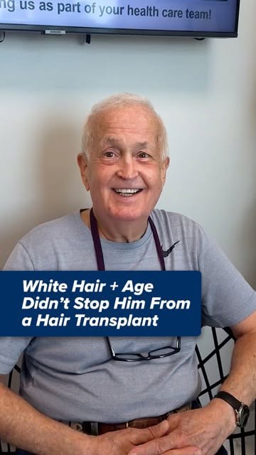 White hair and age didn’t stop him from achieving a successful hair transplant. 👏

Six months ago, 