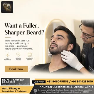 A fuller, sharper beard is achievable even when growth is naturally patchy or thin. A beard transpla