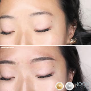 [Nano Brows]
⭐️⭐️⭐️⭐️⭐️
 ***Healed results can vary per individual.
.
.
Book an appointment today wi