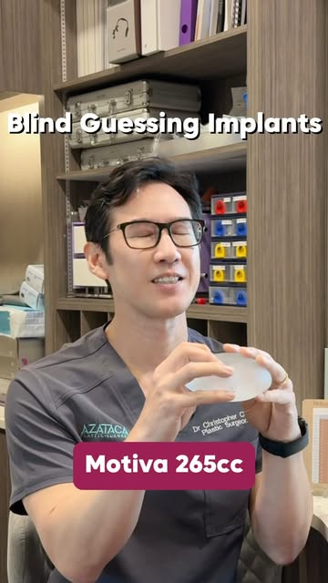 Blind guessing implants #plasticsurgeon #blindguess #guessinggame #implantsize #drchristopherchui