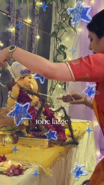 A moment filled with devotion, positivity, and Bappa’s blessings. 🙏✨❤️

Ganpati Bappa Morya! 🐘🌺

