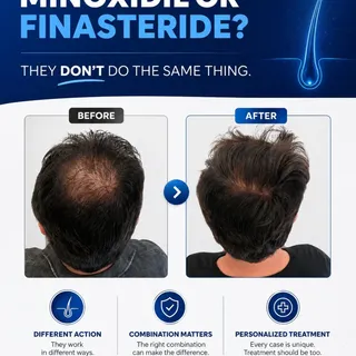 Minoxidil or finasteride?
It’s not about choosing one , it’s about understanding how they work.

Min