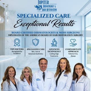 Meet the providers behind Jupiter Dermatology & Hair Restoration 💙

From skin cancer detection and 