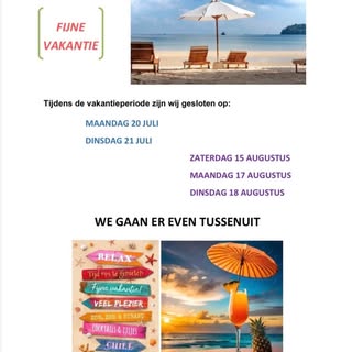 Wij zijn er een paar dagen tussenuit ♥️ wij zijn er terug voor jullie vanaf 19 augustus ♥️