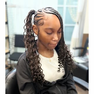 .
✨Feedin Braid Ponytails with Boho Curly 
.
https://www.stylezbygianna.com/appointments