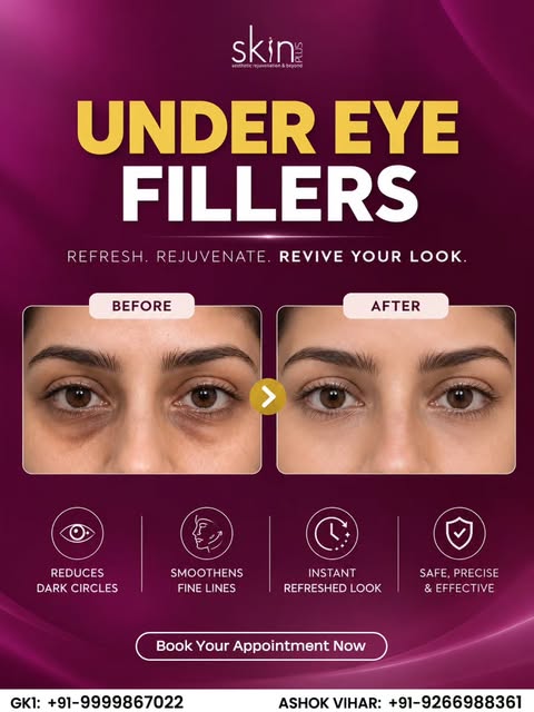Tired of looking tired? 👀✨
Under-eye hollows, dark circles, and fine lines can make your face look 