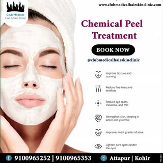 * Chemical Peel Treatment @Clubmedical
* Start's @999/-*
* Book Your Consultation Today!
* Visit Our