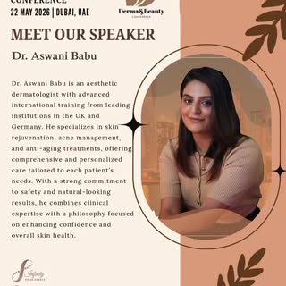 Speaker Spotlight – Dr. Aswani Babu

Join us at the Dermatology, Skin Care & Beauty Conference 2026 