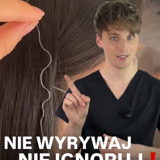 NIE WYRYWWAJ I NIE IGNORUJ❗️udało Ci się kiedyś znaleźć tak dziwnie skręcony biały włos ? #pielegnac