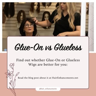🤔So you’re considering a lace front wig and wondering whether a glue-on or glueless option is best 