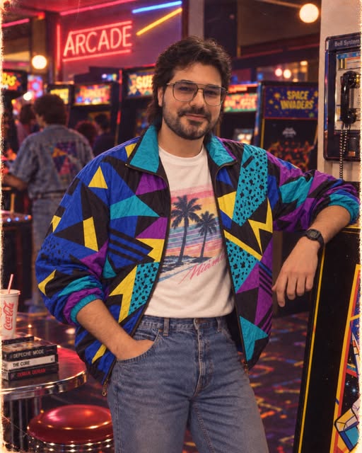 Entrando na trend de como eu seria nos anos 80… 😂