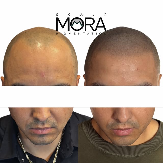 He thought shaving it off would solve the problem…

The receding hairline had been bothering him, so
