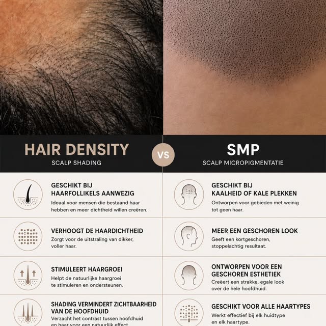 Hair Density VS SMP

Hair Density en SMP zijn beide ontwikkeld om haarverlies optisch minder zichtba