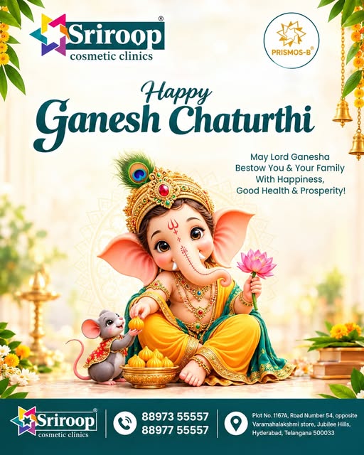 Wishing You a Blessed & Prosperous Ganesh Chaturthi! 🌸✨

Lord Ganesha builds the foundation of wisd