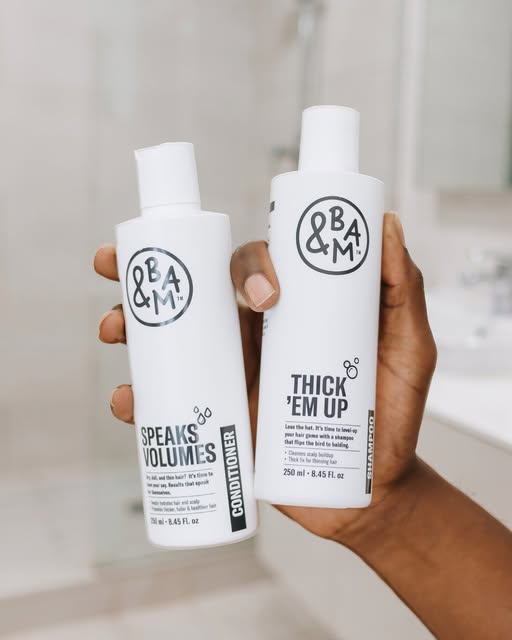 A better hair routine starts at the scalp.

The &BAM shampoo and conditioner help support scalp heal