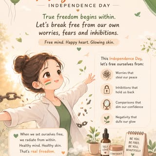This Independence Day, let’s celebrate the freedom that begins within. 🇮🇳✨

Freedom from worries.
