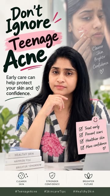 Don’t ignore teenage acne — early care can help protect your skin and confidence. 

#TeenageAcne #sk