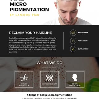 Zero downtime. Maximum confidence. ⚡️
Reclaim your hairline with the experts at Lamoon PMU. From den