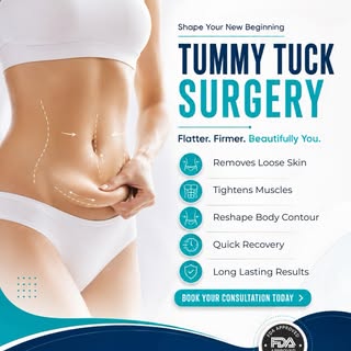Shape Your New Beginning with Tummy Tuck Surgery ✨

Achieve a flatter, firmer, and more contoured ab