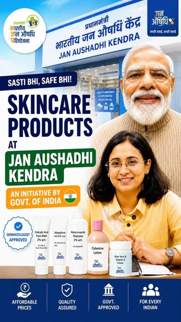 A good initiative for accessible healthcare 🇮🇳💙

Skincare doesn’t always have to be expensive! ✨
