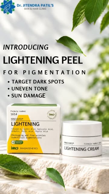✨ Your skin, reimagined.

Introducing the Inno-Exfo® Lightening Peel — designed to target pigmentati