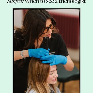 A trichologist doesn’t just look at your hair, they investigate the root cause. Through detailed con