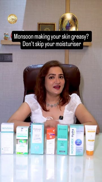 Monsoon skin can feel sticky and oily yet still be dehydrated. 🌧️💧

The right moisturiser can make