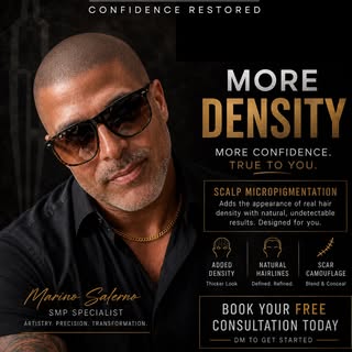 I chose Scalp Micropigmentation because I wanted a sharper, more defined look without surgery or dai