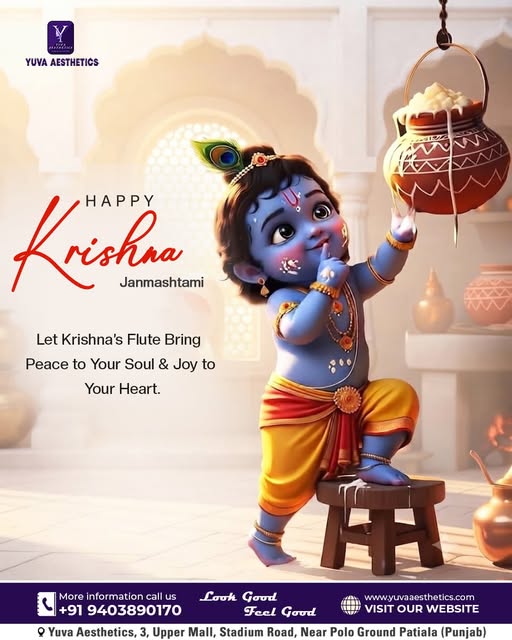 🦚🪈 HAPPY JANMASHTAMI! 💙✨

Celebrate the divine birth of Lord Krishna with love, devotion & a prom