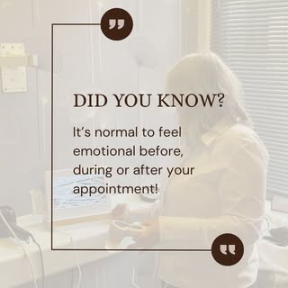 It’s completely normal to feel emotional before, during, or after your appointment. 💗

For a lot of